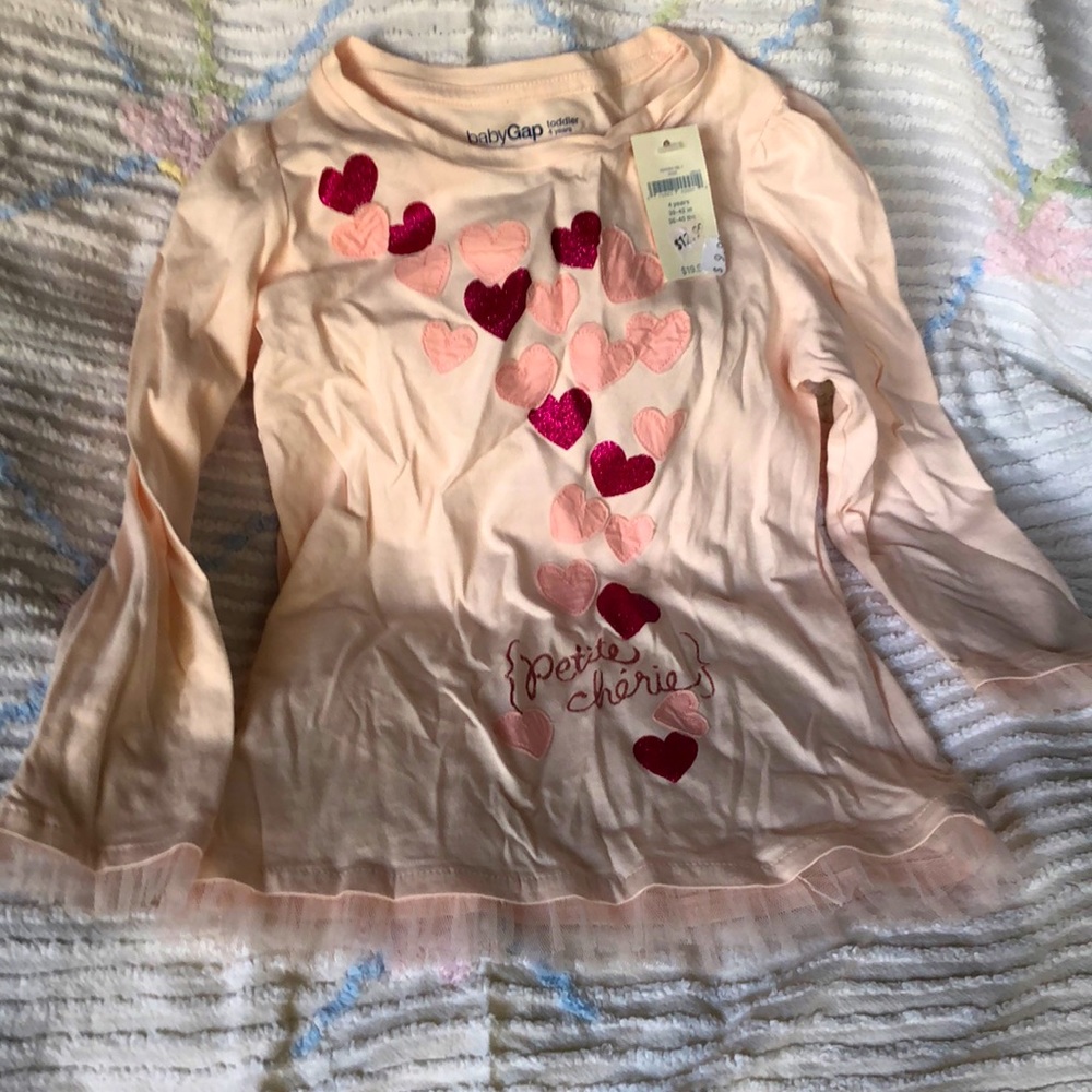 Baby Games size 4 toddler heart top new